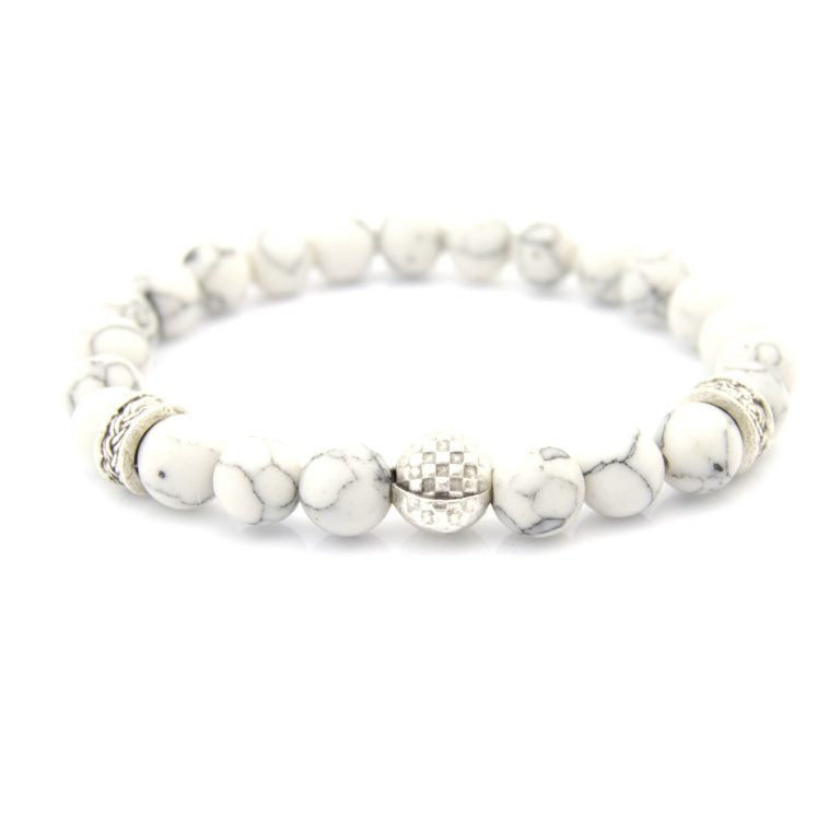 White Howlite Stone Bracelet
